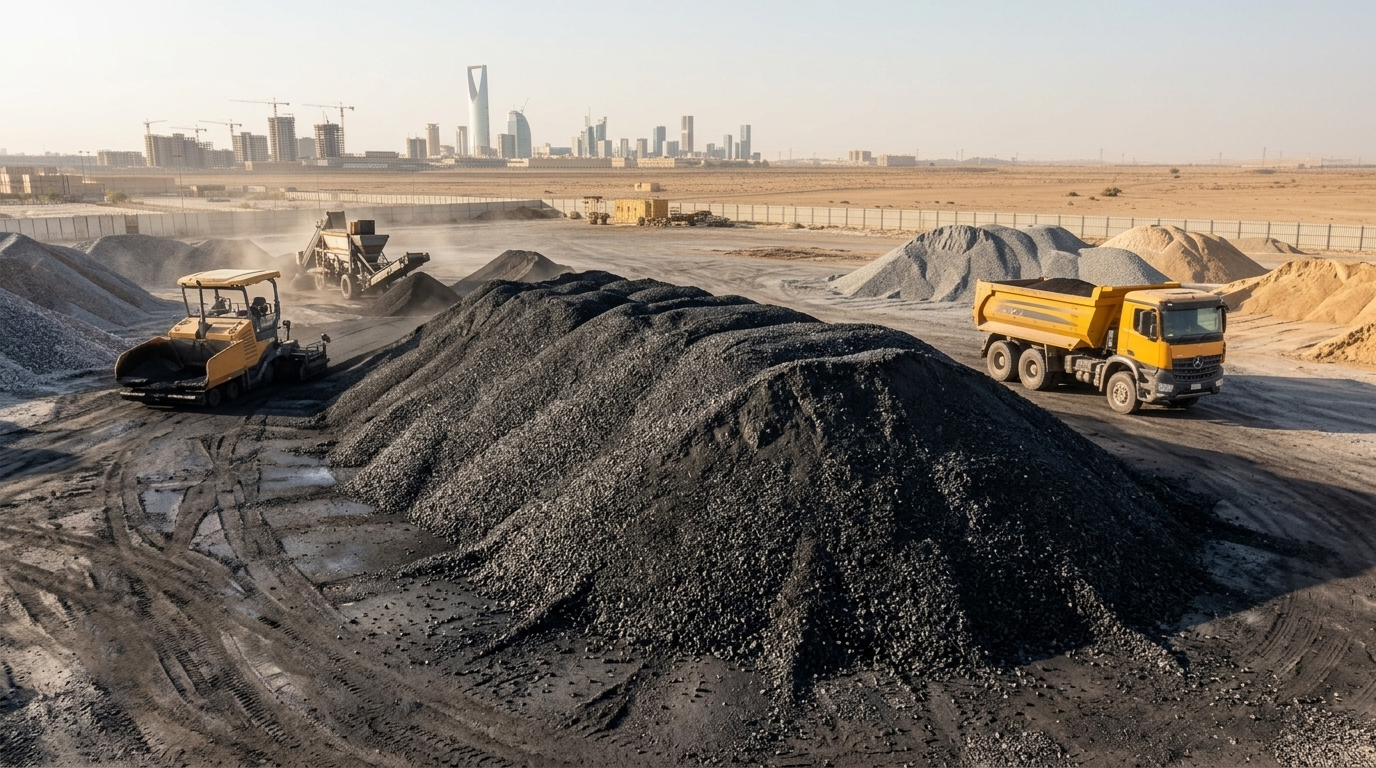 Asphalt material supply for construction projects